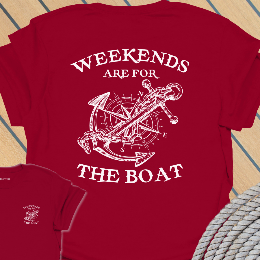 Weekends for boat T-shirt (BACK PRINT)