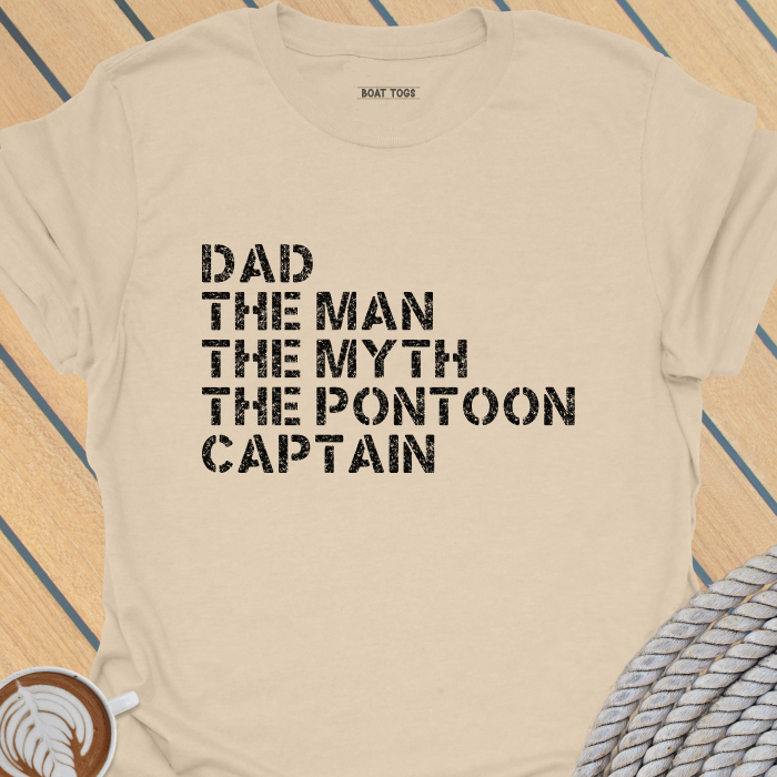 Dad man myth pontoon captain T-shirt