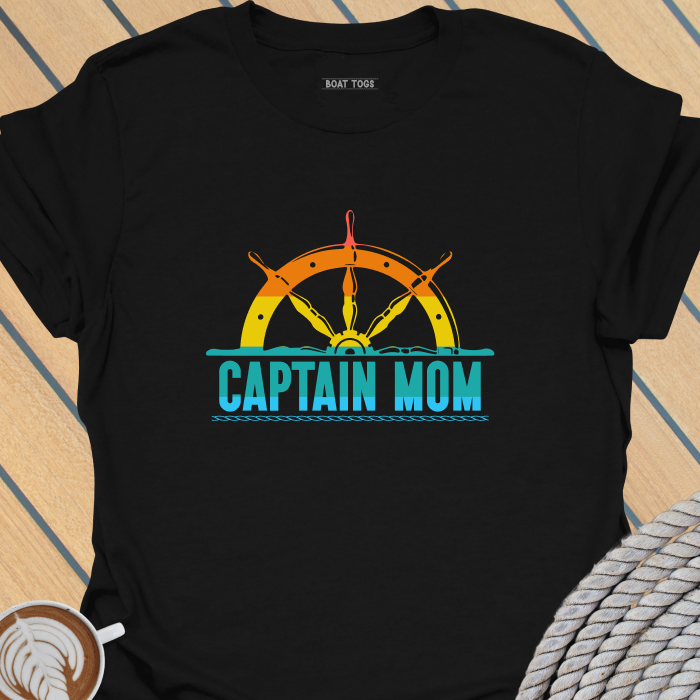 Captain Mom color wheel T-shirt