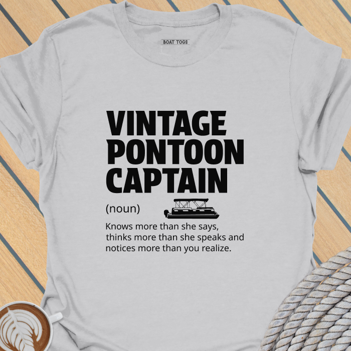 Vintage pontoon captain female T-shirt