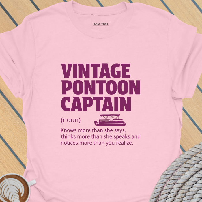 Vintage pontoon captain female T-shirt