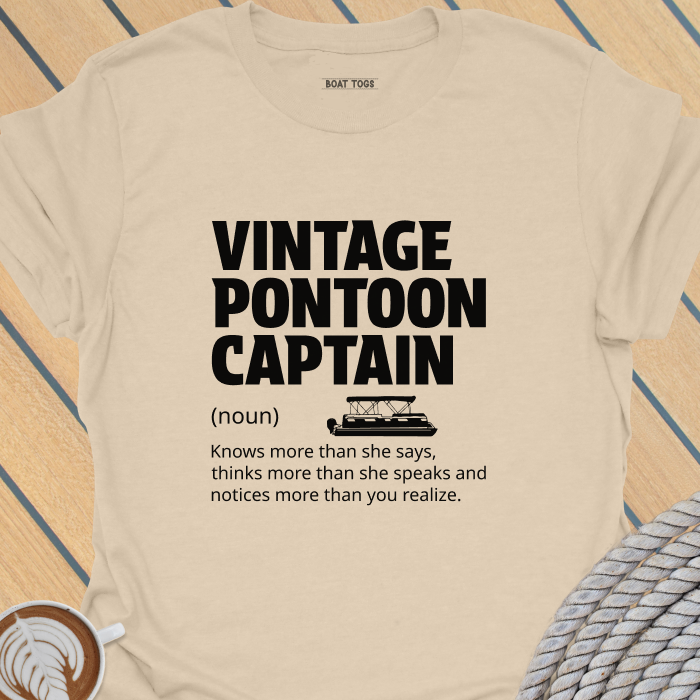 Vintage pontoon captain female T-shirt