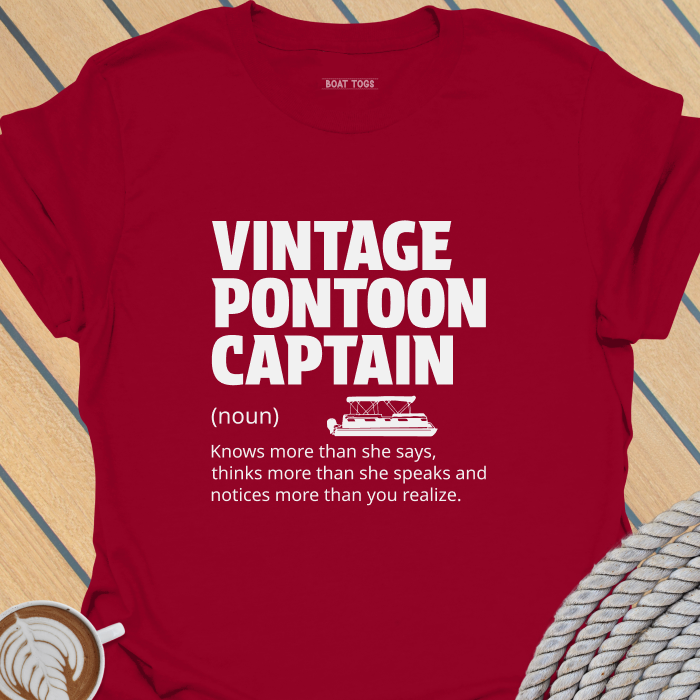 Vintage pontoon captain female T-shirt