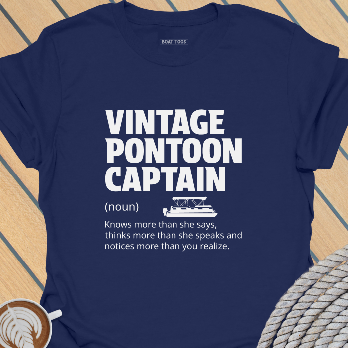 Vintage pontoon captain female T-shirt