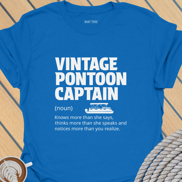 Vintage pontoon captain female T-shirt