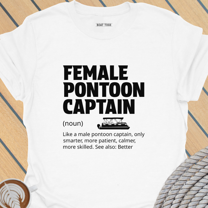 Female pontoon captain T-shirt