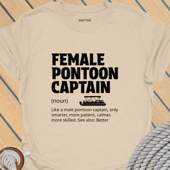 Female pontoon captain T-shirt