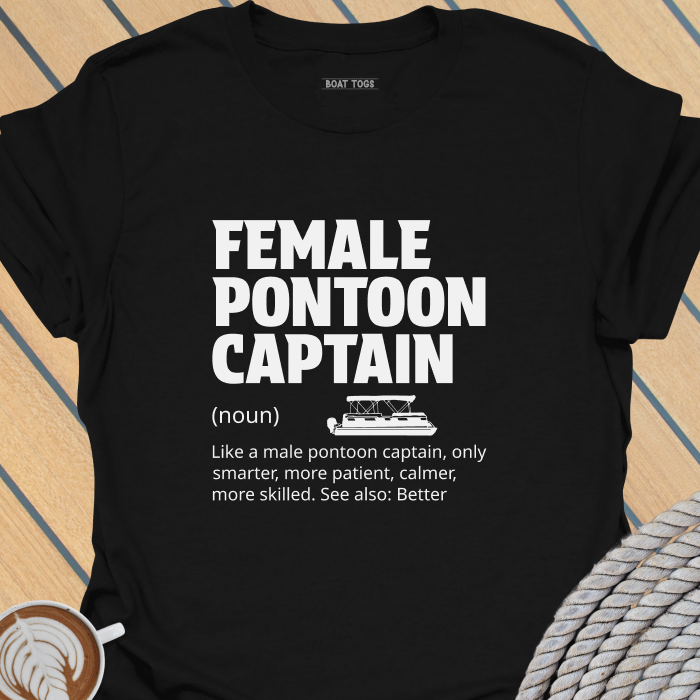 Female pontoon captain T-shirt