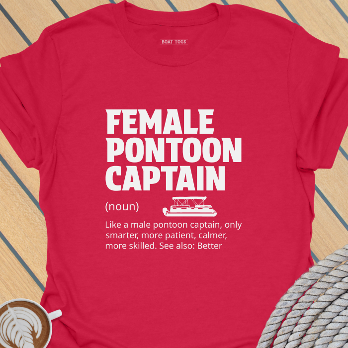 Female pontoon captain T-shirt