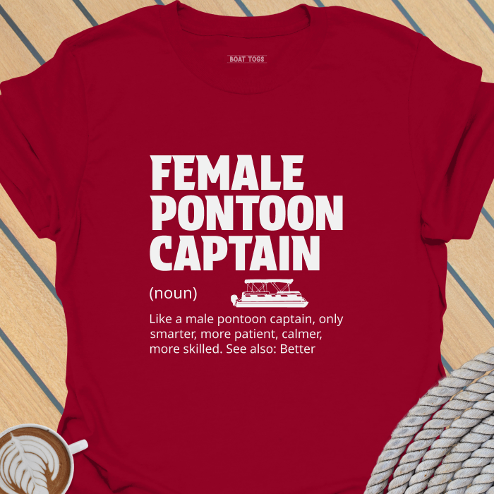 Female pontoon captain T-shirt