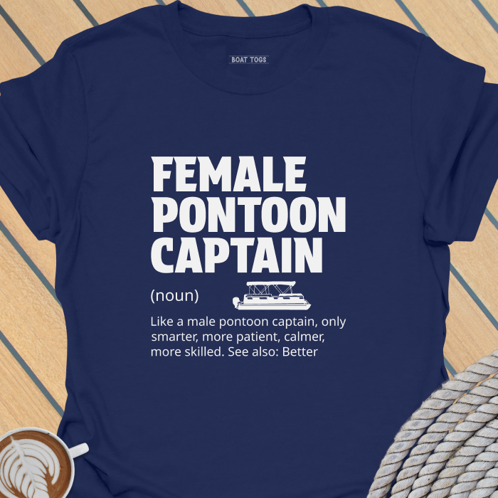 Female pontoon captain T-shirt
