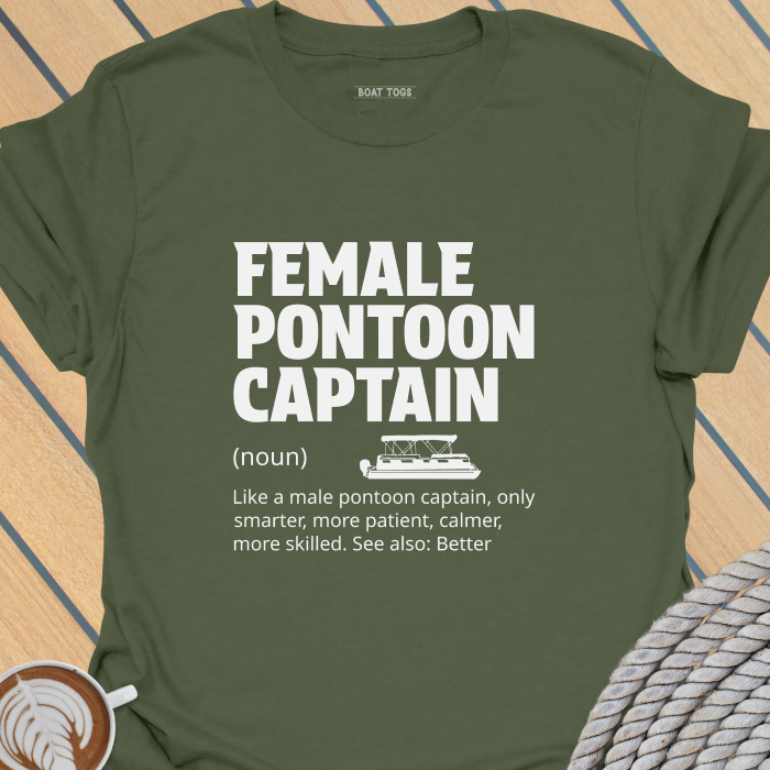 Female pontoon captain T-shirt