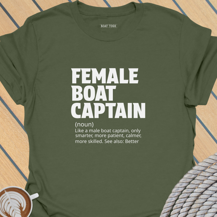 Female boat captain T-shirt