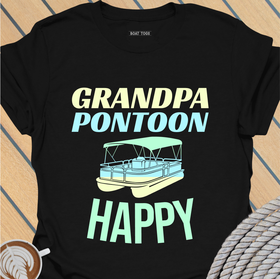 Pontoon Grandpa happy T-shirt