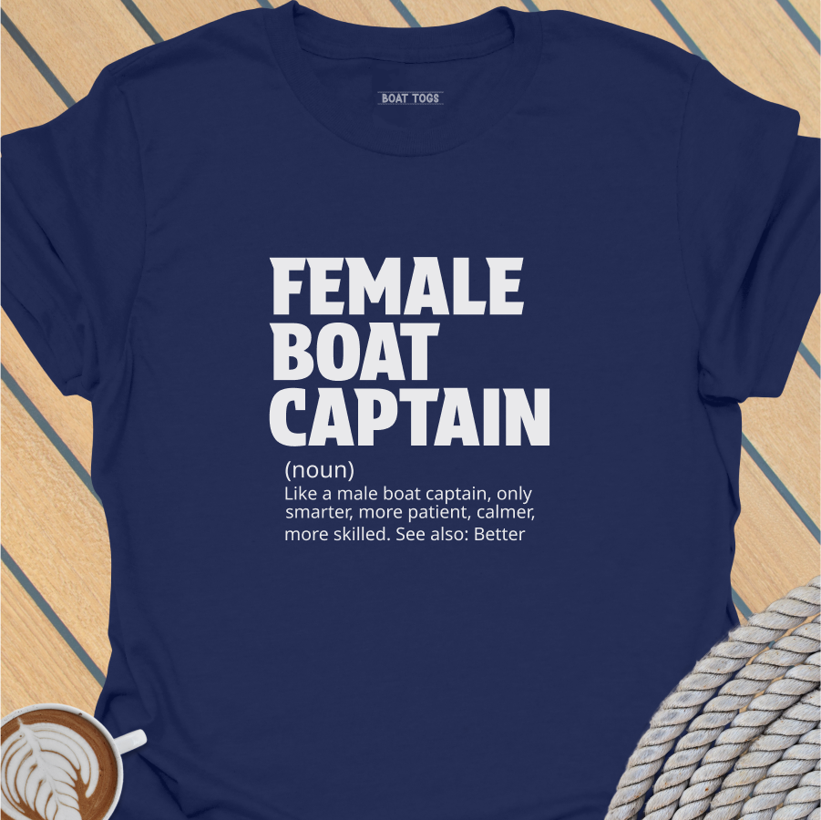 Female boat captain T-shirt