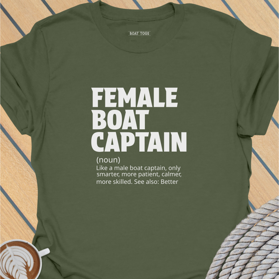 Female boat captain T-shirt