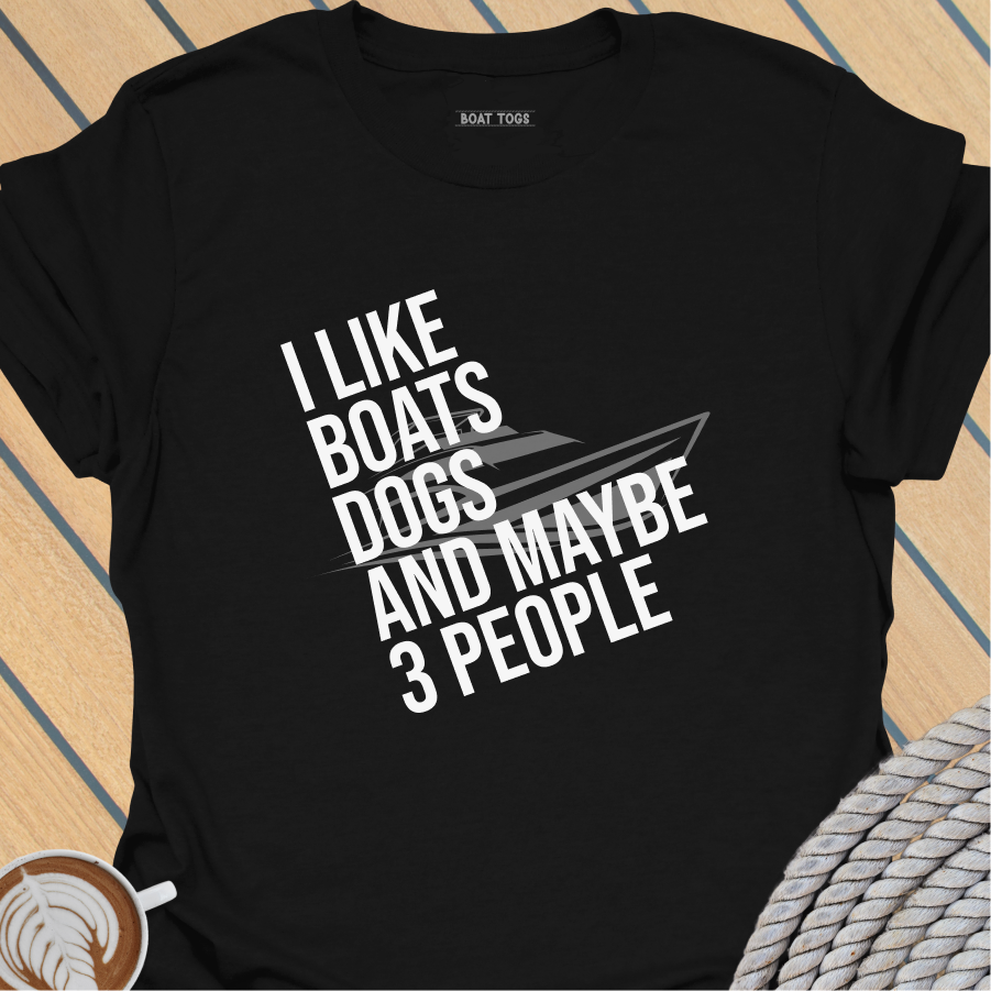 Like boats dogs 3 people T-shirt