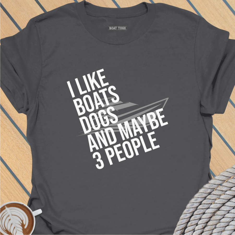 Like boats dogs 3 people T-shirt