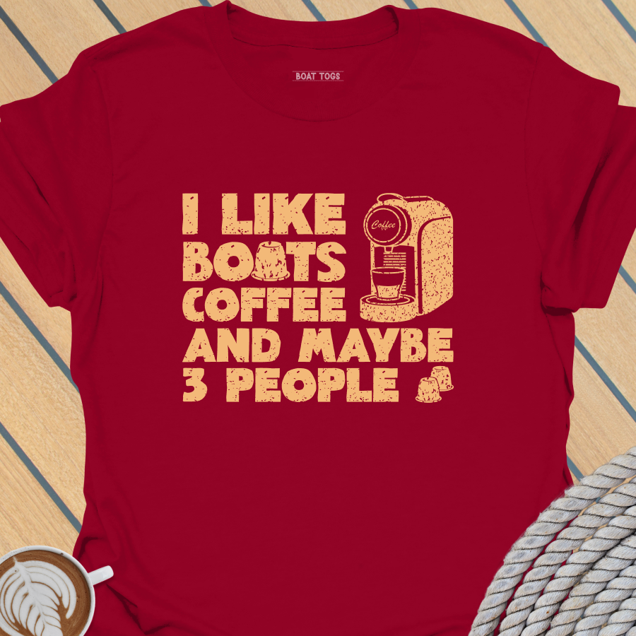 Boats Coffee Machine 3 People T-shirt