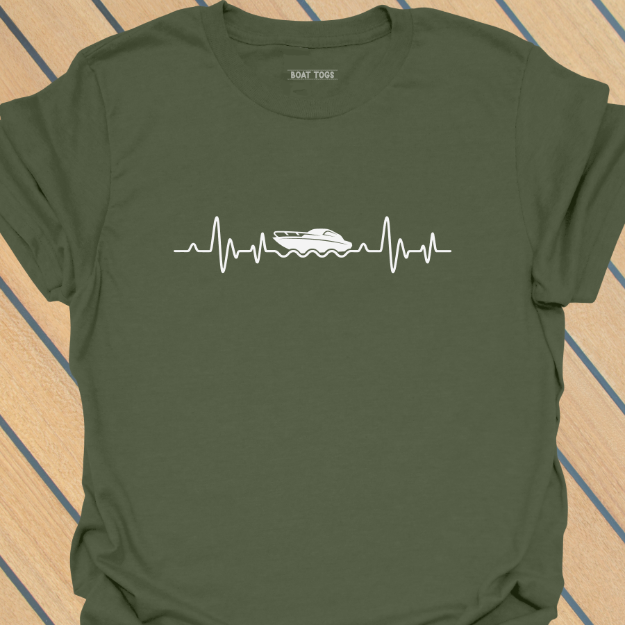 Boating heartbeat T-shirt
