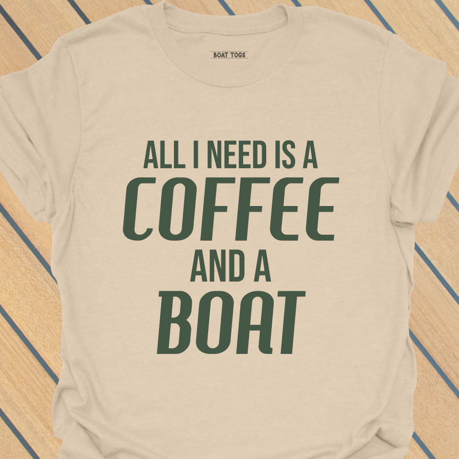 Need coffee and boat T-shirt