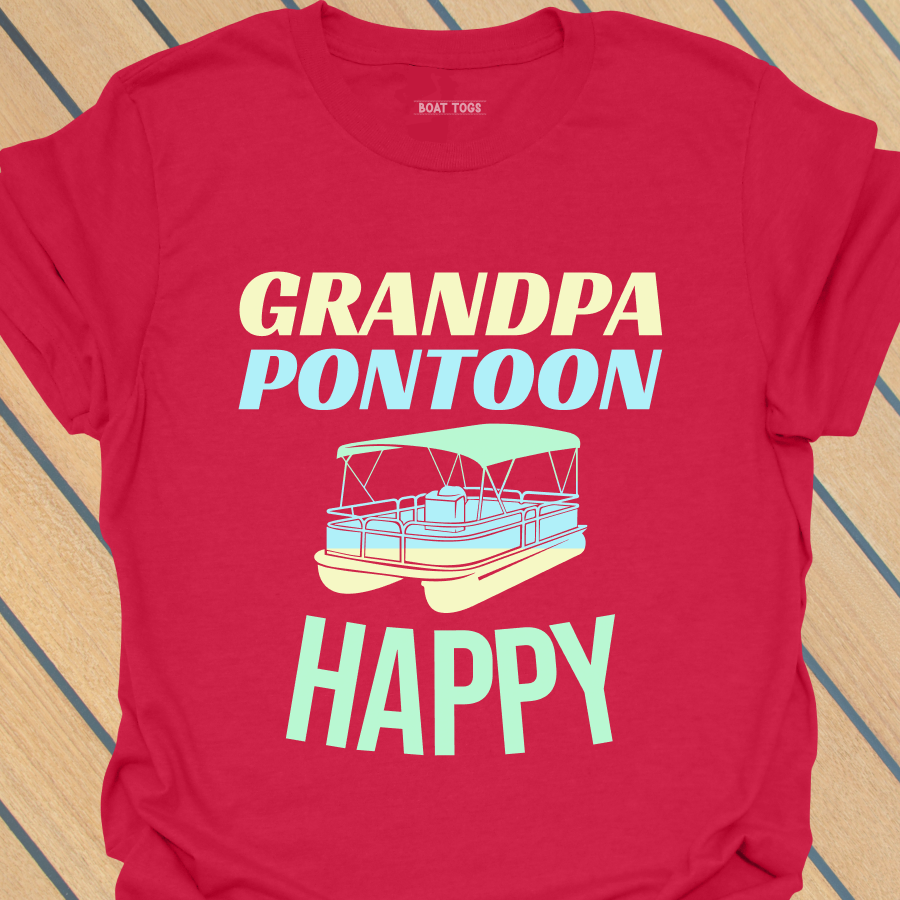 Pontoon Grandpa happy T-shirt