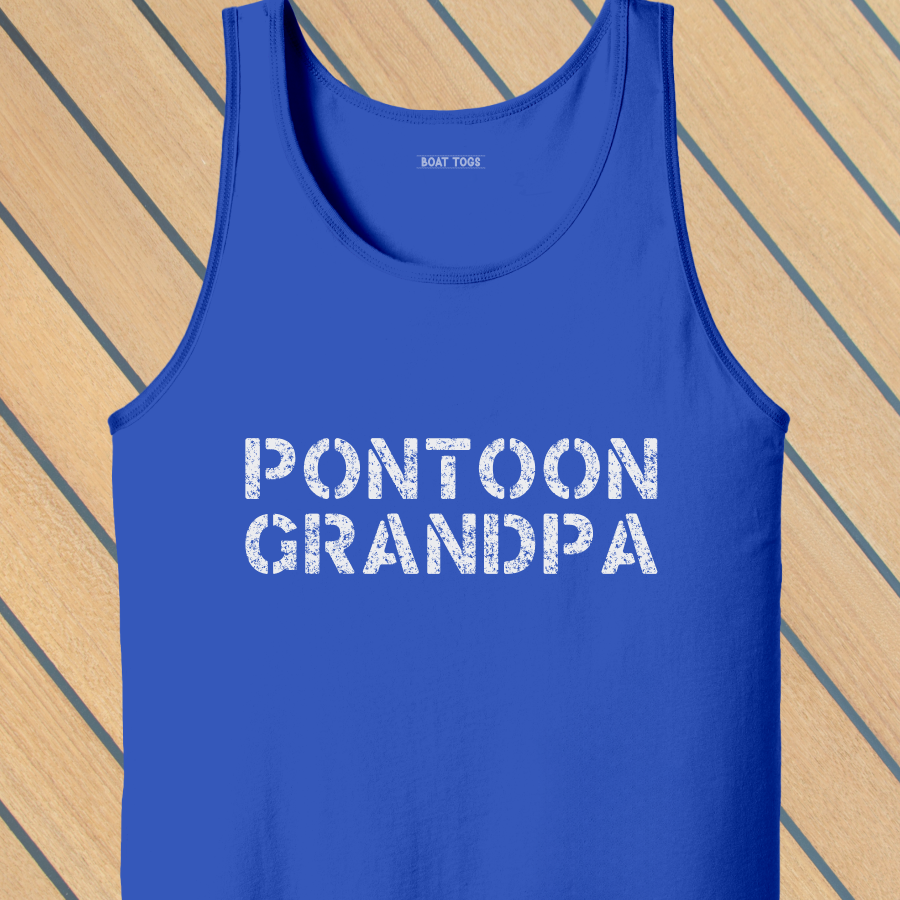 Pontoon grandpa Tank (Front print)