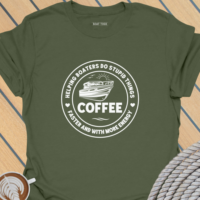 Coffee helping boaters T-shirt