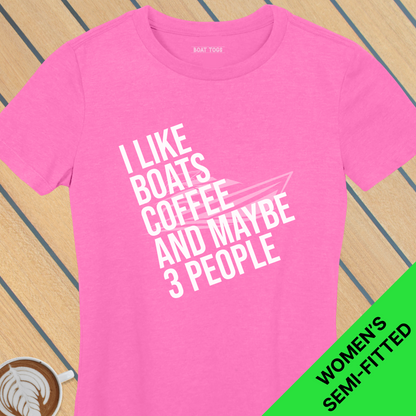 Like boats coffee 3 people - Womens T-shirt
