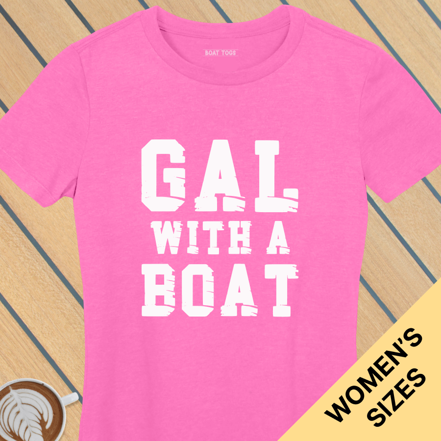 Gal with boat - Womens T-shirt