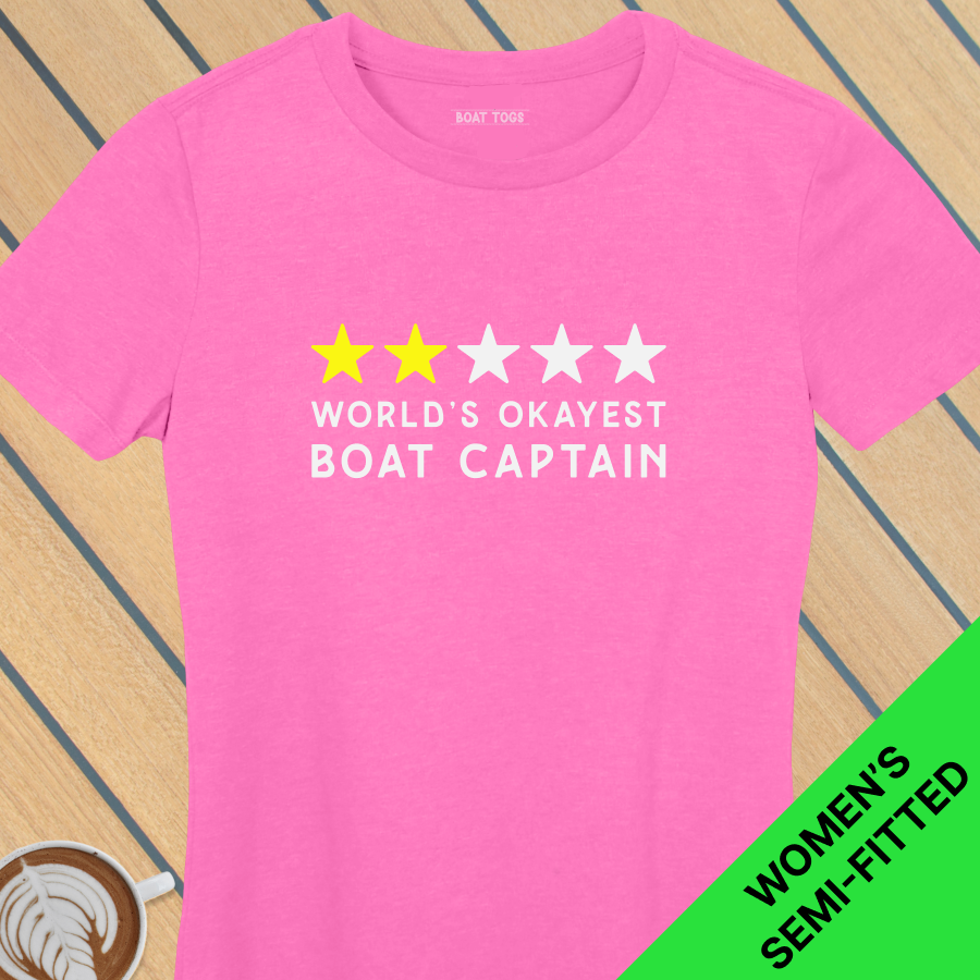 Worlds okayest boat capt - Womens T-shirt