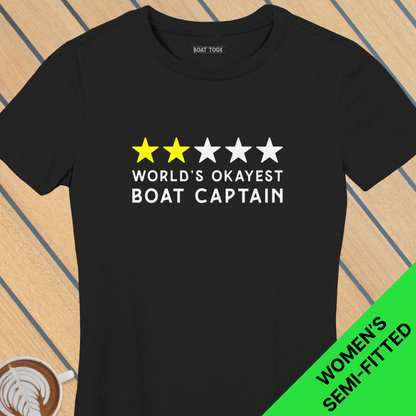 Worlds okayest boat capt - Womens T-shirt
