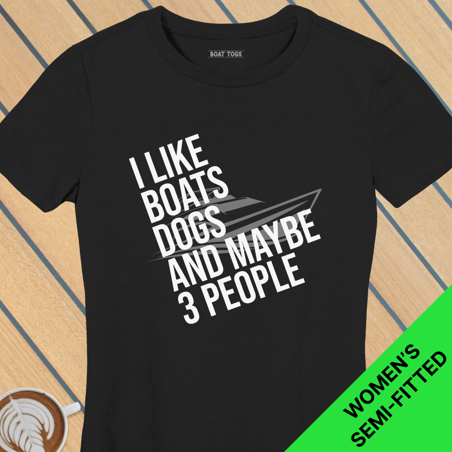 Like boats dogs 3 people - Womens T-shirt