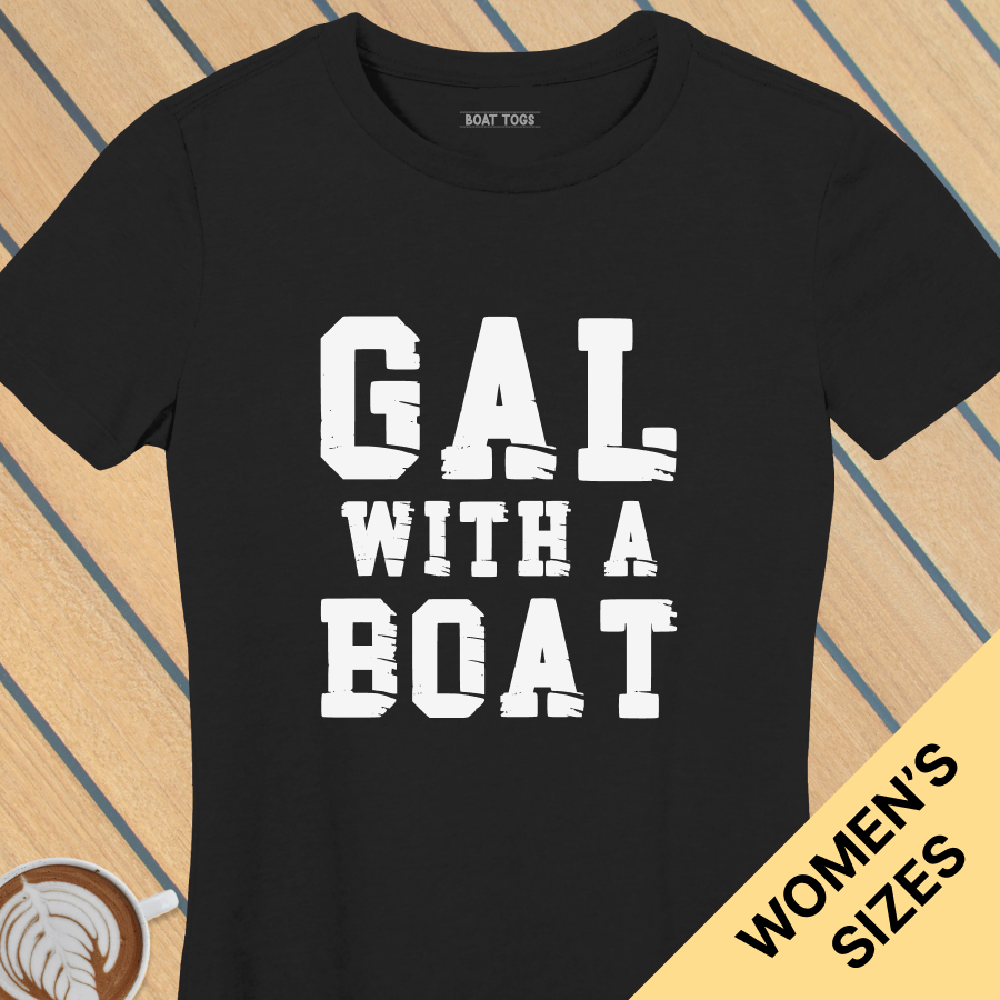 Gal with boat - Womens T-shirt