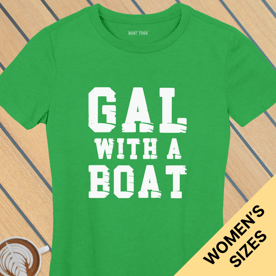 Gal with boat - Womens T-shirt