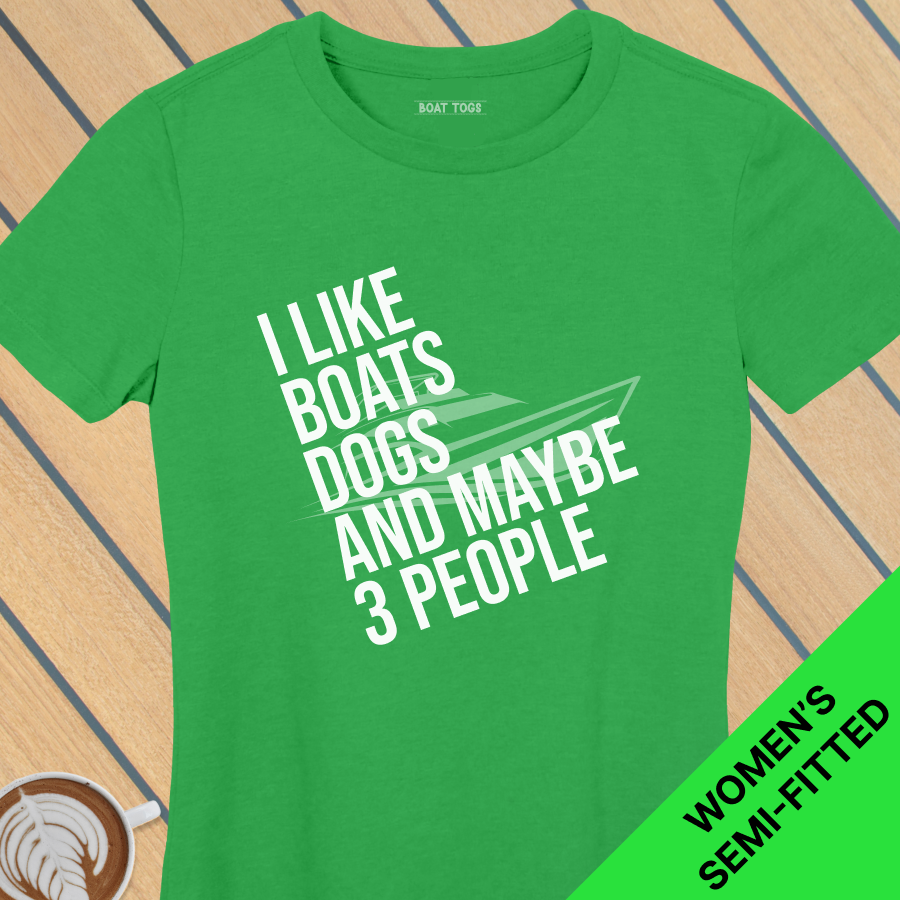 Like boats dogs 3 people - Womens T-shirt