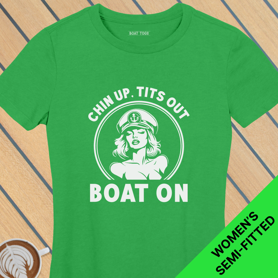 Chin up boat on - Womens T-shirt