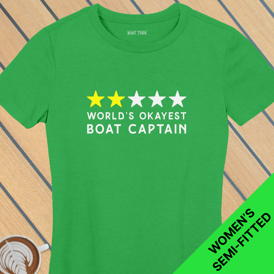 Worlds okayest boat capt - Womens T-shirt