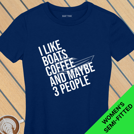 Like boats coffee 3 people - Womens T-shirt