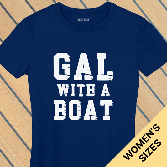 Gal with boat - Womens T-shirt
