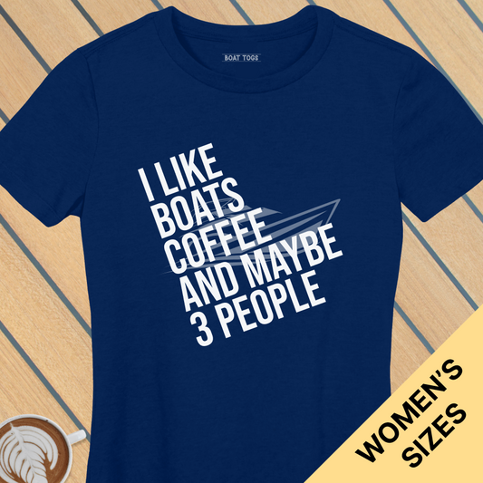 Like boats coffee 3 people - Womens T-shirt