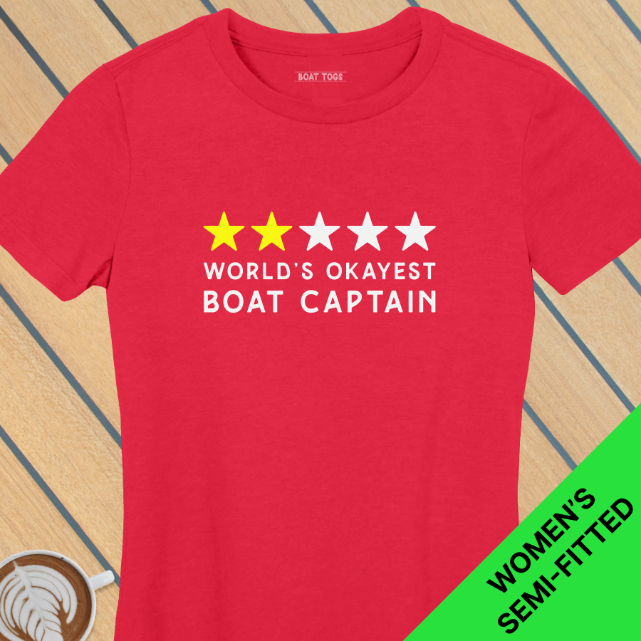 Worlds okayest boat capt - Womens T-shirt