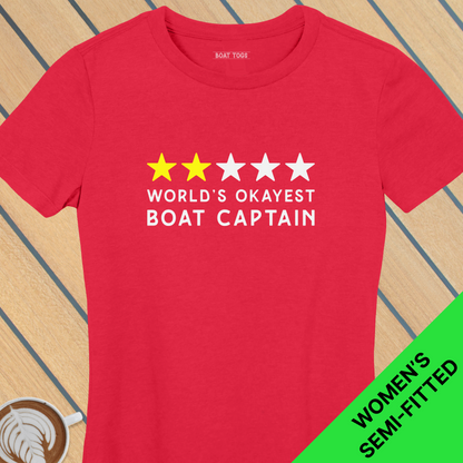 Worlds okayest boat capt - Womens T-shirt