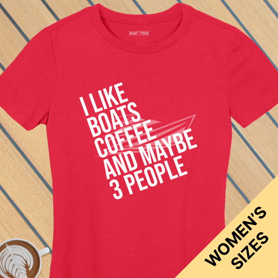 Like boats coffee 3 people - Womens T-shirt
