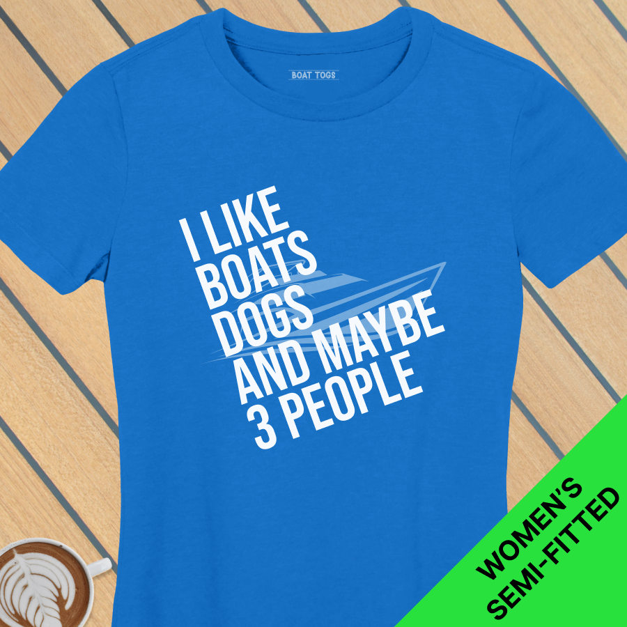 Like boats dogs 3 people - Womens T-shirt