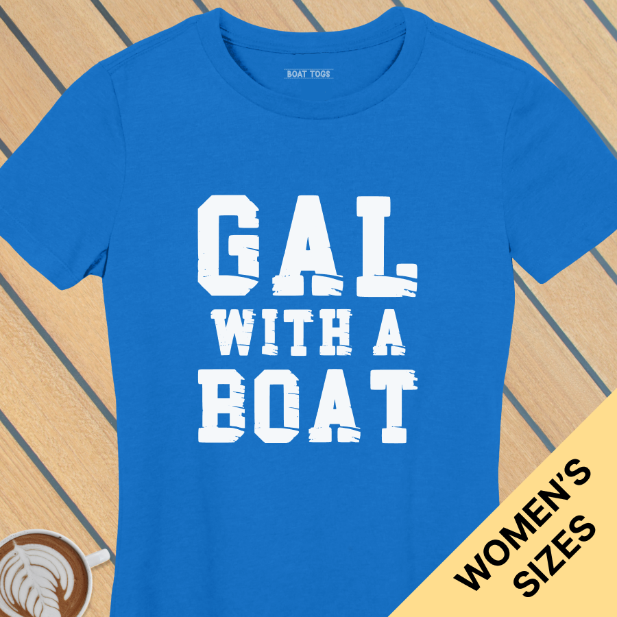 Gal with boat - Womens T-shirt