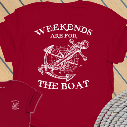 Weekends for boat T-shirt (BACK PRINT)