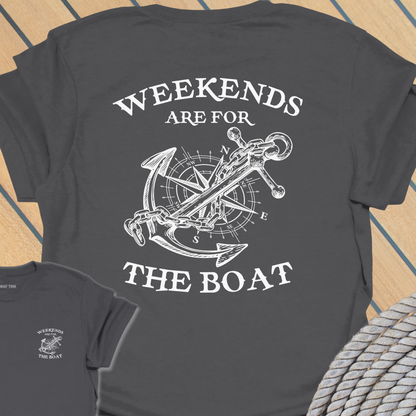 Weekends for boat T-shirt (BACK PRINT)