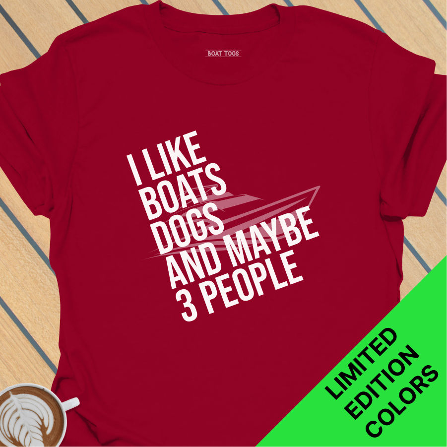Like boats dogs 3 people T-shirt (LIMITED EDITION COLORS)
