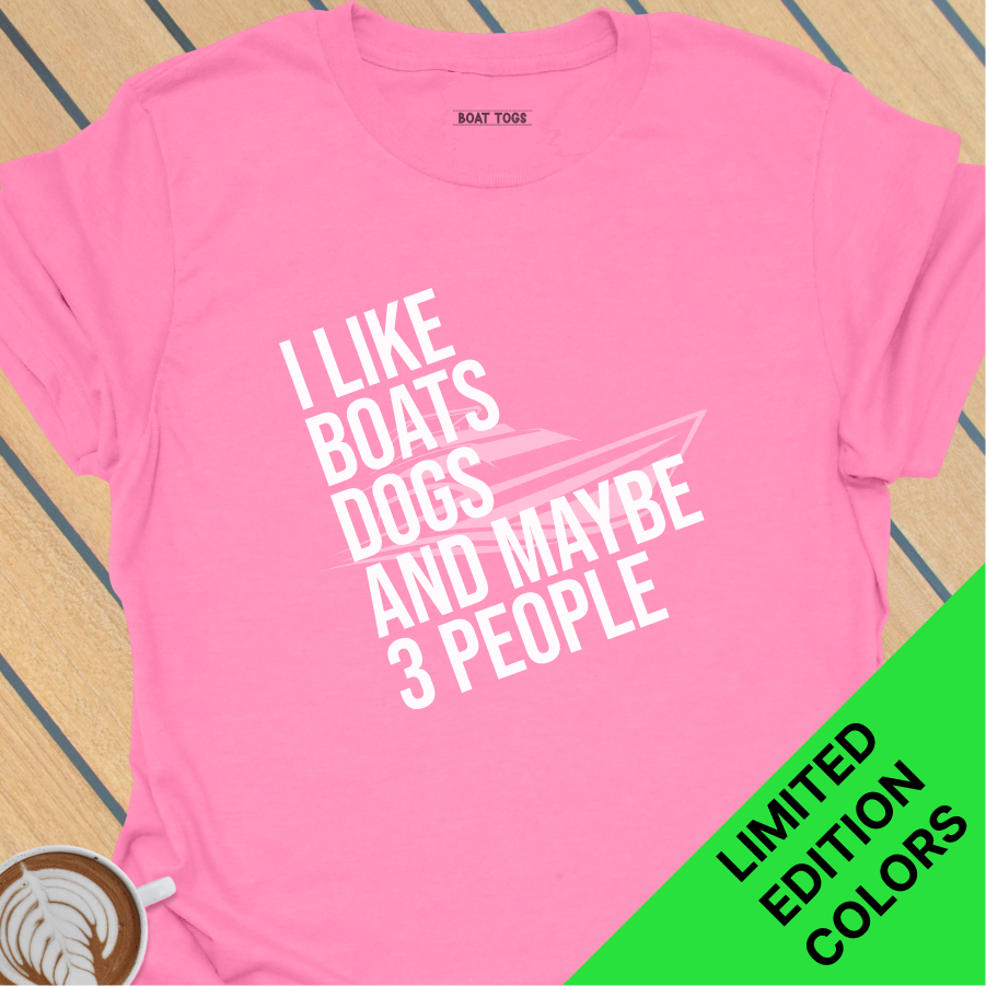 Like boats dogs 3 people T-shirt (LIMITED EDITION COLORS)
